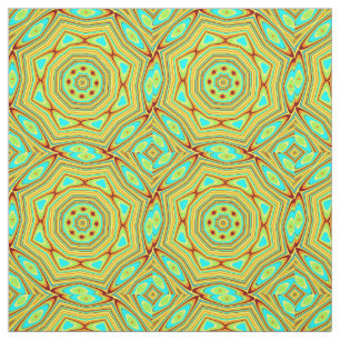 Aangepaste groene blauwe Oranje geometrische circu Stof