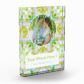 Aangepaste Groene Blauwe Ster Huwelijk Gift Fotoblokken (Links)