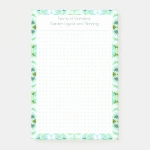 Aangepaste groene blauwe stip grid tuin lay-out pl post-it® notes