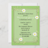 aangepaste groene bloemen overweging uitnodiging (Voorkant)