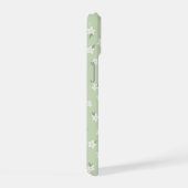 Aangepaste groene bloementelefoonhoesje iPhone 15 case (Rechterkant)