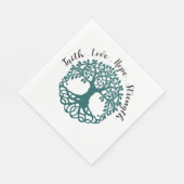 Aangepaste groene boom voor levenskrachtige tapkan servet (Hoek)