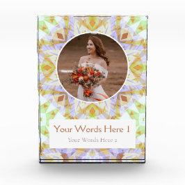 Aangepaste Groene Bruine Ster Huwelijk Gift Fotoblokken