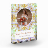 Aangepaste Groene Bruine Ster Huwelijk Gift Fotoblokken (Links)