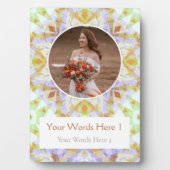 Aangepaste Groene Bruine Ster Huwelijk Gift Fotoplaat (voorkant)