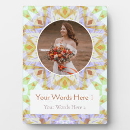 Aangepaste Groene Bruine Ster Huwelijk Gift Fotoplaat