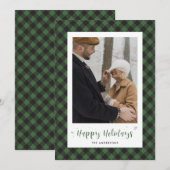 Aangepaste groene buffelfotovakantiekaarten feestdagenkaart (Voorkant / Achterkant)