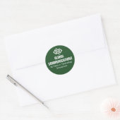 Aangepaste groene computer zakelijke marketing ronde sticker (Envelop)