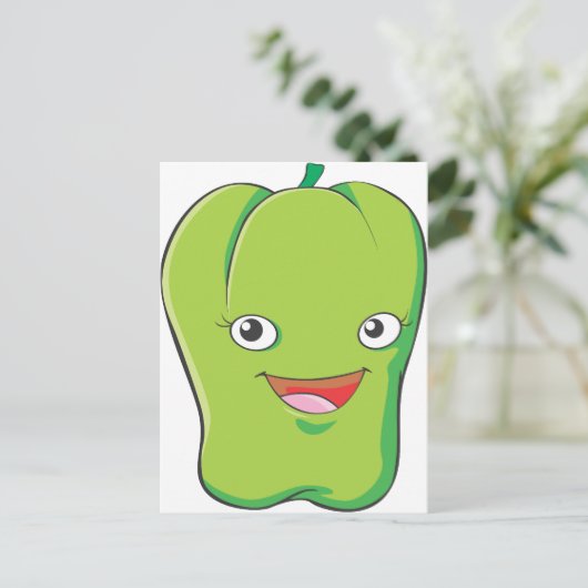 Aangepaste groene Dell Pepper-Shirten Briefkaart (Staand voorkant)