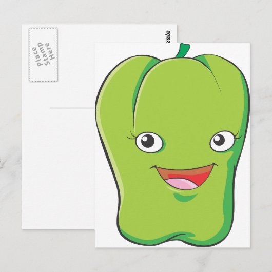Aangepaste groene Dell Pepper-Shirten Briefkaart (Voorkant / Achterkant)