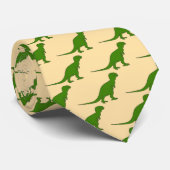 Aangepaste Groene Dinosaurus Patroon Stropdassen (Opgerold)