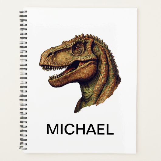 Aangepaste groene dinosaurus T-Rex Tyrannosaurus 2 Planner (Voorkant)