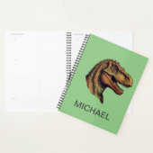 Aangepaste groene dinosaurus T-Rex Tyrannosaurus 2 Planner (Display)