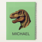 Aangepaste groene dinosaurus T-Rex Tyrannosaurus 2 Planner (Achterkant)