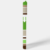 Aangepaste groene donkere bruine beige strepen met Case-Mate iPhone case (Achterkant / Rechts)