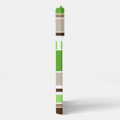 Aangepaste groene donkere bruine beige strepen met iPhone hoesje (Rechterkant)