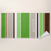 Aangepaste groene, donkere, bruine tapes met witte strandlaken (Voorkant)