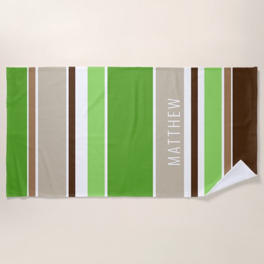 Aangepaste groene, donkere, bruine tapes met witte strandlaken (Voorkant)