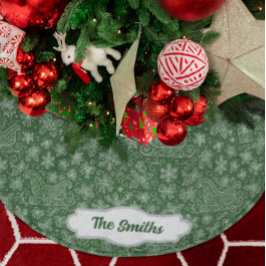 Aangepaste Groene Doodle Kerst Sleigh Patroon Kerstboom Rok