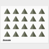 Aangepaste groene driehoeksticker links gesplitst sticker (Vel)