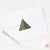 Aangepaste groene driehoeksticker links gesplitst sticker (Envelop)