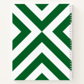 Aangepaste groene en witte Chevrons Notitieboek (Achterkant)
