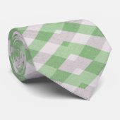 Aangepaste groene en witte geometrische afdruk voo stropdas (Opgerold)