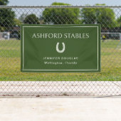Aangepaste groene equestrian kraam paardenshow  spandoek (Insitu)