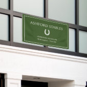 Aangepaste groene equestrian kraam paardenshow  spandoek (Buitenkant Gebouw)