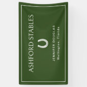 Aangepaste groene equestrian kraam paardenshow  spandoek (Verticaal)
