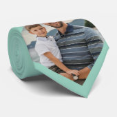 Aangepaste groene familiefoto stropdas (Opgerold)