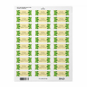 Aangepaste groene Floral  Art Adresetiketten Etiket (Full Sheet)