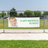 Aangepaste groene foto van de Birthday Party Spandoek (Insitu)