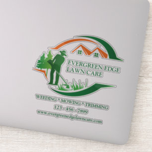 Aangepaste groene gazon zorg vinyl sticker
