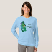 Aangepaste groene Gezegde met boomgger T-shirt (Voorkant volledig)