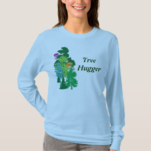Aangepaste groene Gezegde met boomgger T-shirt