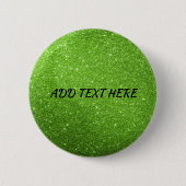 Aangepaste groene glitter-Button Ronde Button 5,7 Cm (Voorkant)