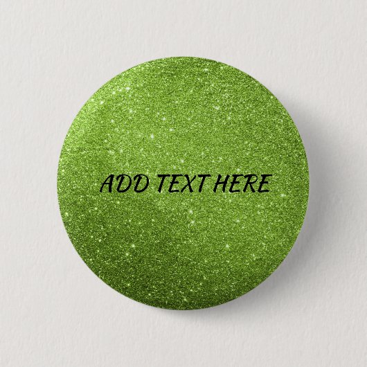 Aangepaste groene glitter-Button Ronde Button 5,7 Cm (Voorkant)