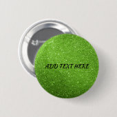 Aangepaste groene glitter-Button Ronde Button 5,7 Cm (Voorkant /achterkant)