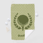 Aangepaste Groene Golf Ball Leaf Magnetic Custom Golfhanddoek (Insitu)