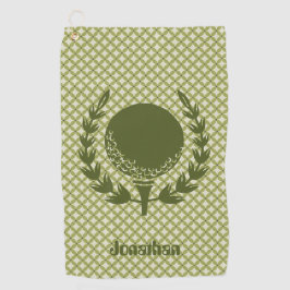 Aangepaste Groene Golf Ball Leaf Magnetic Custom Golfhanddoek