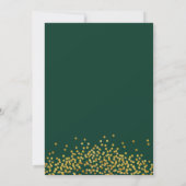 Aangepaste groene Goud confetti logo Gala zakelijk Kaart (Achterkant)