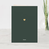 Aangepaste groene gouden minimale Vaderdag-foto Kaart (Achterkant)