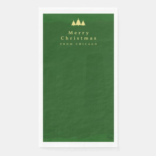 Aangepaste groene gouden papieren servetten (Voorkant)