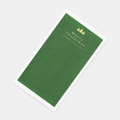 Aangepaste groene gouden papieren servetten (Hoek)