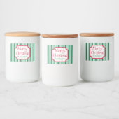 Aangepaste Groene Kerst Voedsel Jar Gift Labels Voedselcontainer Etiket (Flessen)