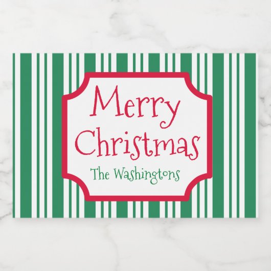 Aangepaste Groene Kerst Voedsel Jar Gift Labels Voedselcontainer Etiket (Enkel label)