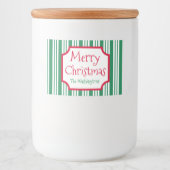 Aangepaste Groene Kerst Voedsel Jar Gift Labels Voedselcontainer Etiket (Voorkant)