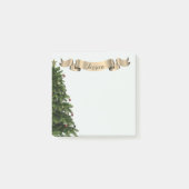 Aangepaste groene kerstboom gepersonaliseerd feest post-it® notes (Voorkant)