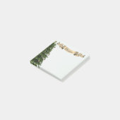 Aangepaste groene kerstboom gepersonaliseerd feest post-it® notes (Schuin)